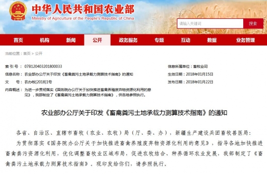 農(nóng)業(yè)部技術(shù)指南：500頭生豬存欄豬場(chǎng)需113.6畝地配套糞肥全部就地利用！